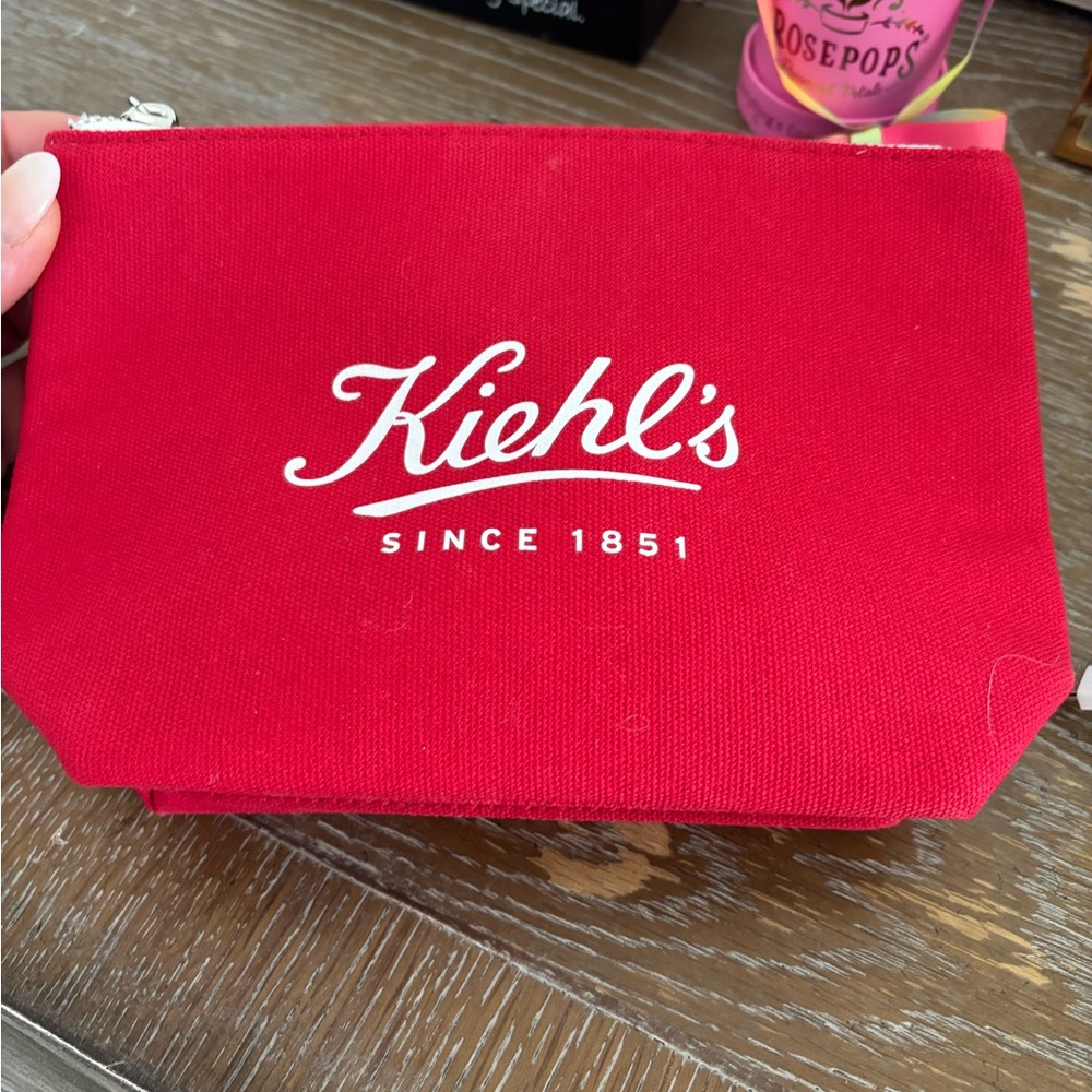 Kiehl's Red Cosmetic Pouch
